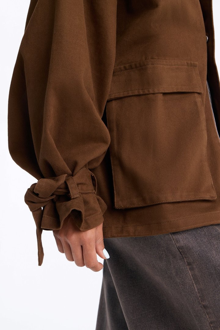 Out And About Twill Anorak Jacket - Brown