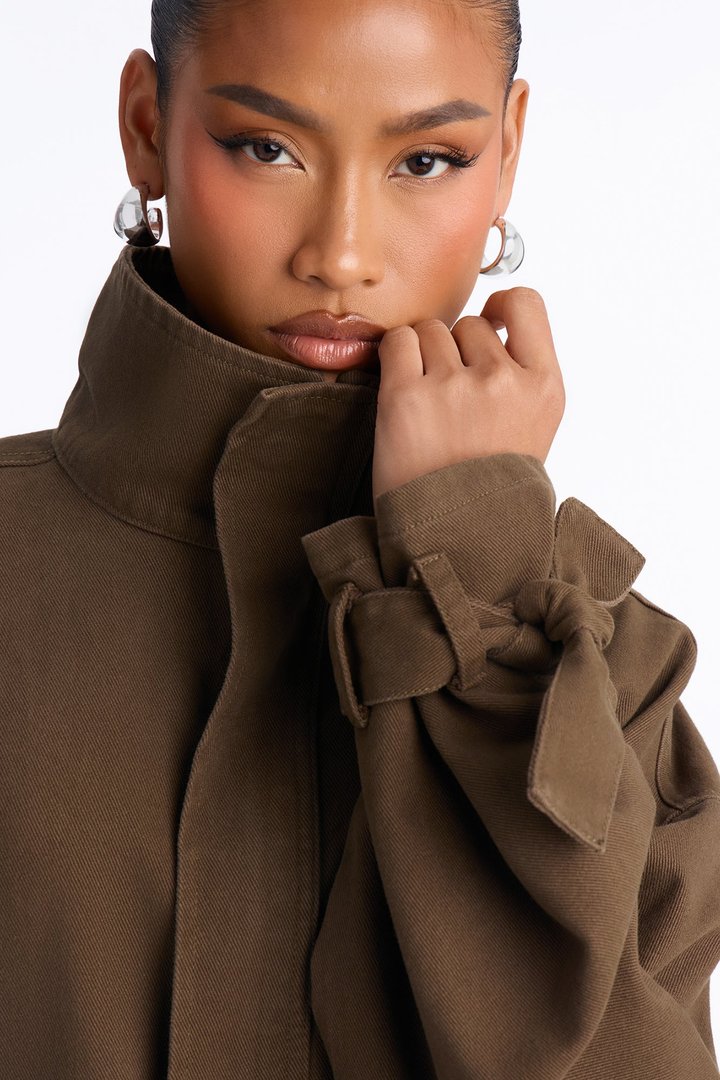 Out And About Twill Anorak Jacket - Military Green