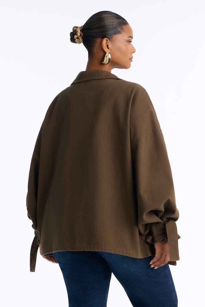 Out And About Twill Anorak Jacket - Military Green