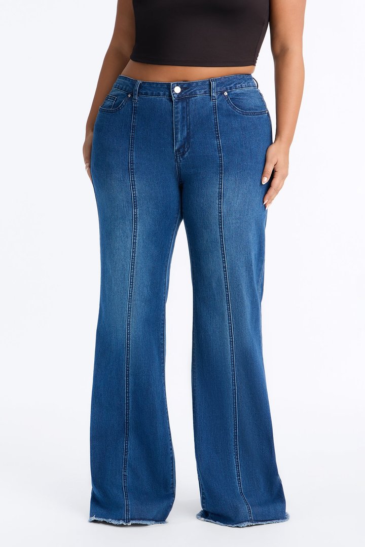 Innocently High Rise Stretch Flare Jeans - Dark Wash