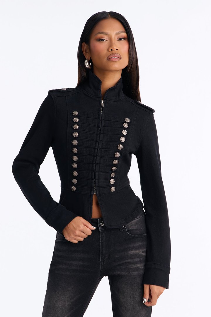 Major Moves Stretch Twill Jacket - Black