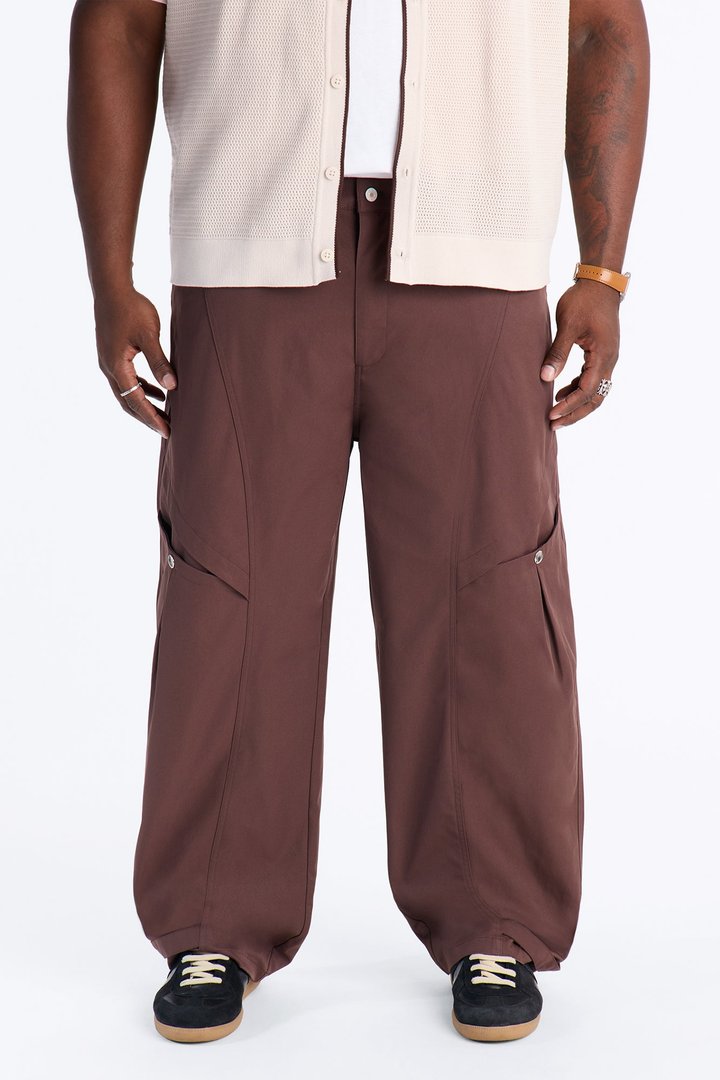 Monaco Snap Barrel Tech Pant - Brown