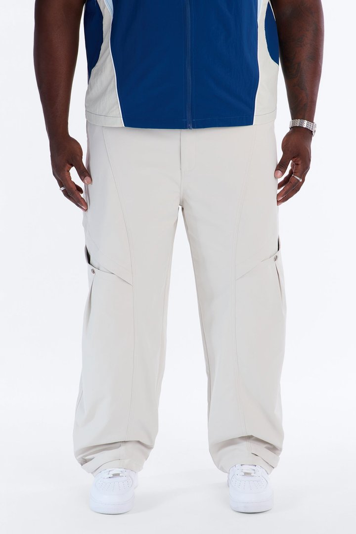 Monaco Snap Barrel Tech Pant - Off White