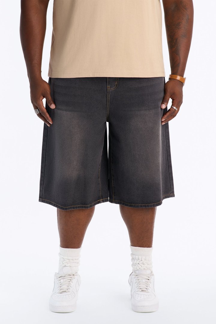All Day Baggy Denim Short - Black Wash
