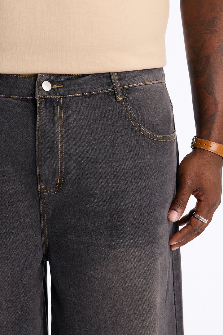 All Day Baggy Denim Short - Black Wash