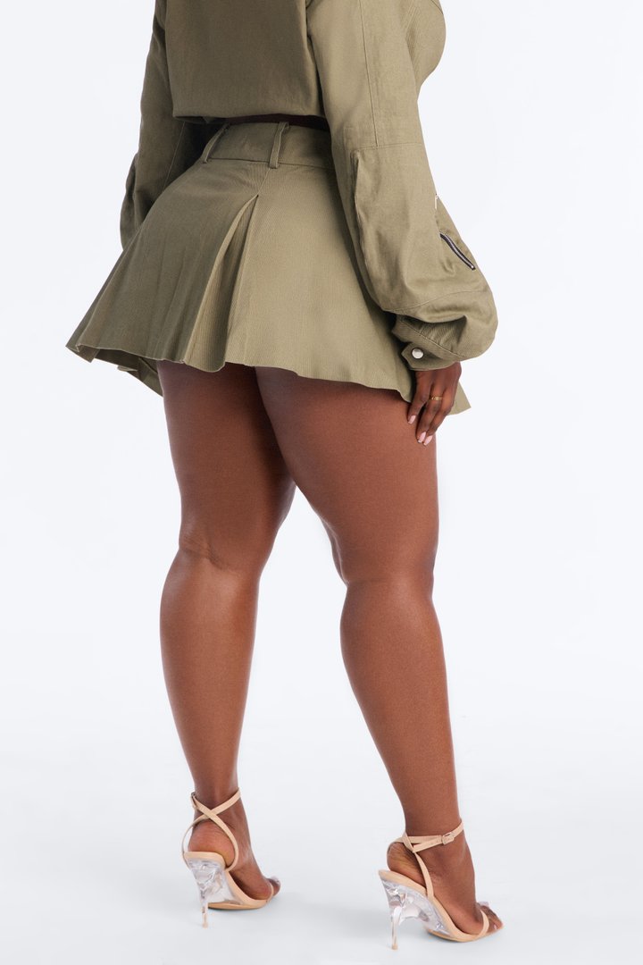 Hailey High Summer Skirt - Olive