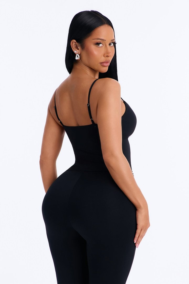 Second Skin Double Lined Twist Cami - Black