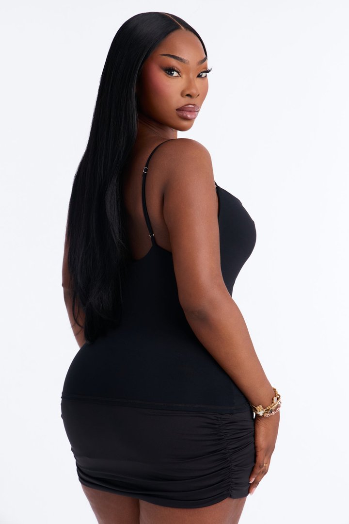 Second Skin Double Lined Twist Cami - Black