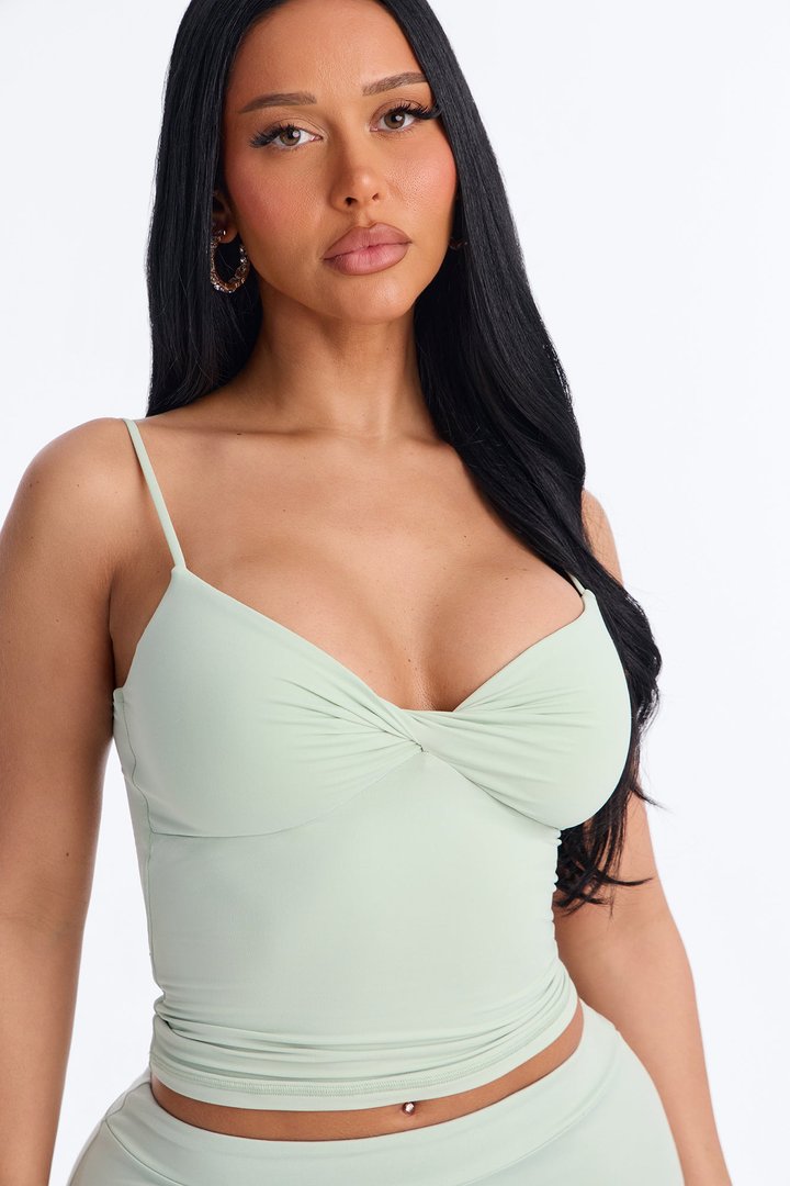 Second Skin Double Lined Twist Cami - Mint