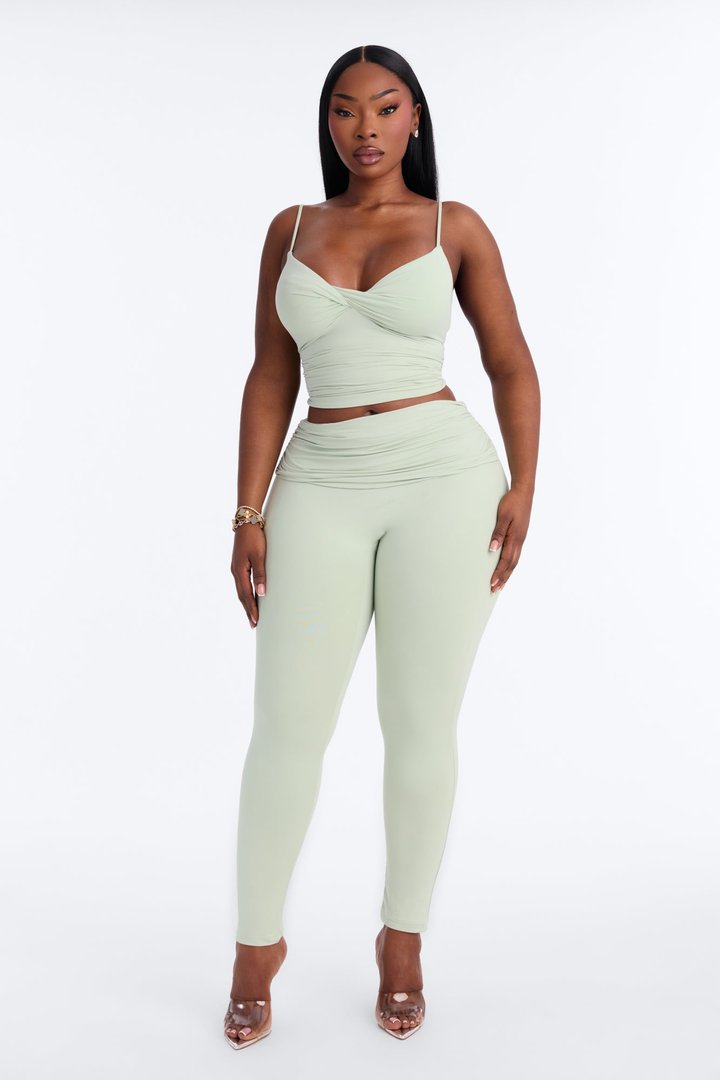 Second Skin Double Lined Twist Cami - Mint