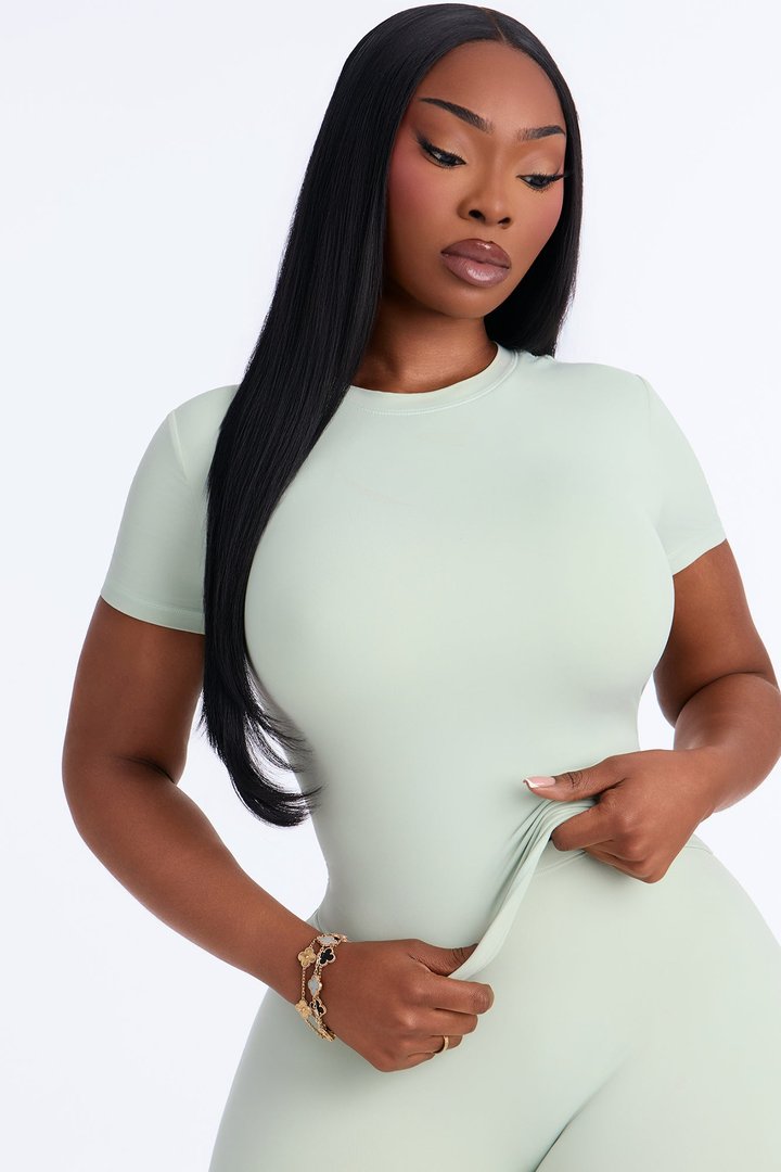 Second Skin Double Lined Short Sleeve Top - Mint