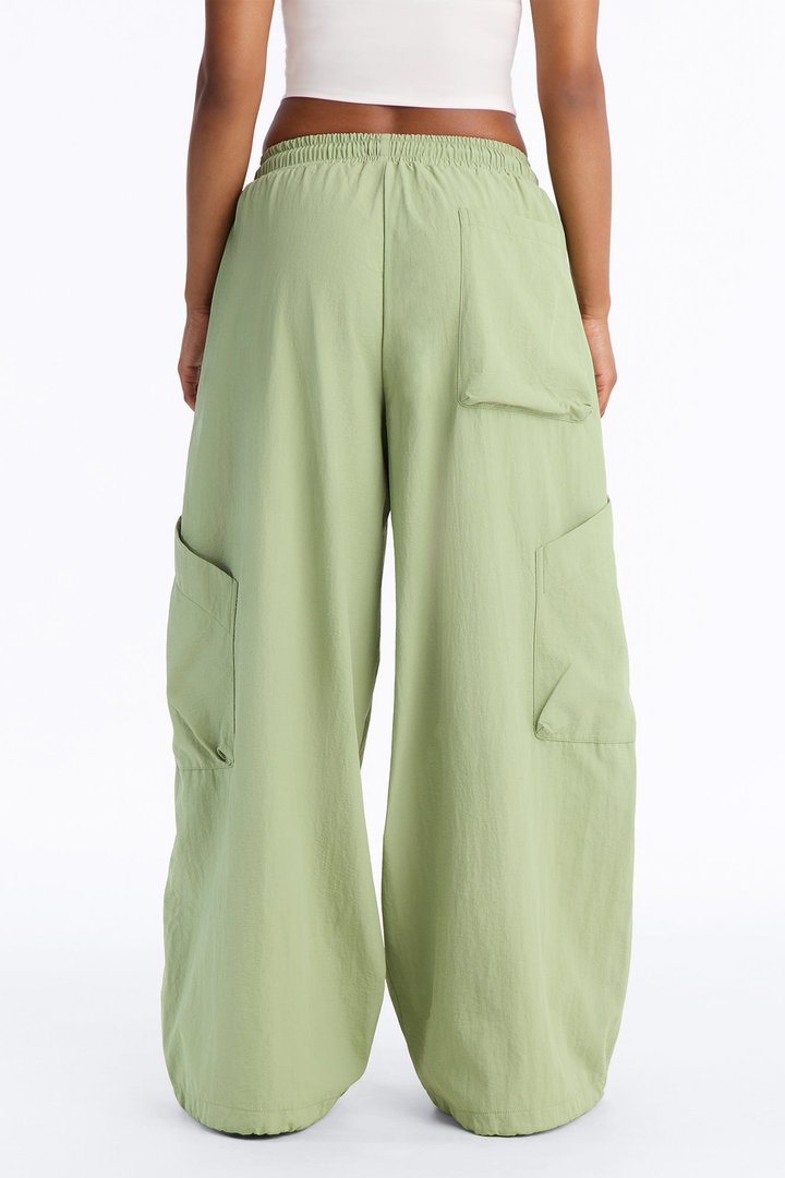 Serenity Side Stripe Cargo Pocket Jogger - Sage