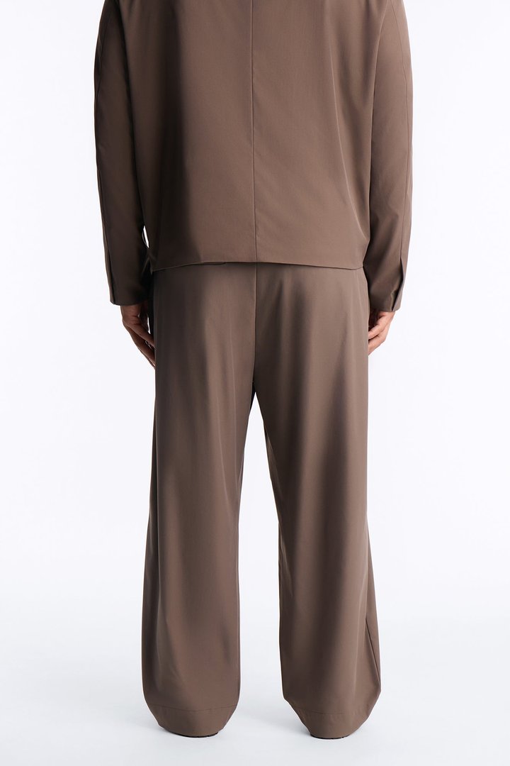 Relaxed Straight Heirloom Pleated Trouser - Grey