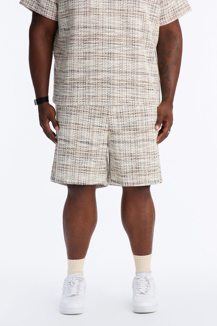 Rodeo Boucle Relaxed Short - Cream/combo