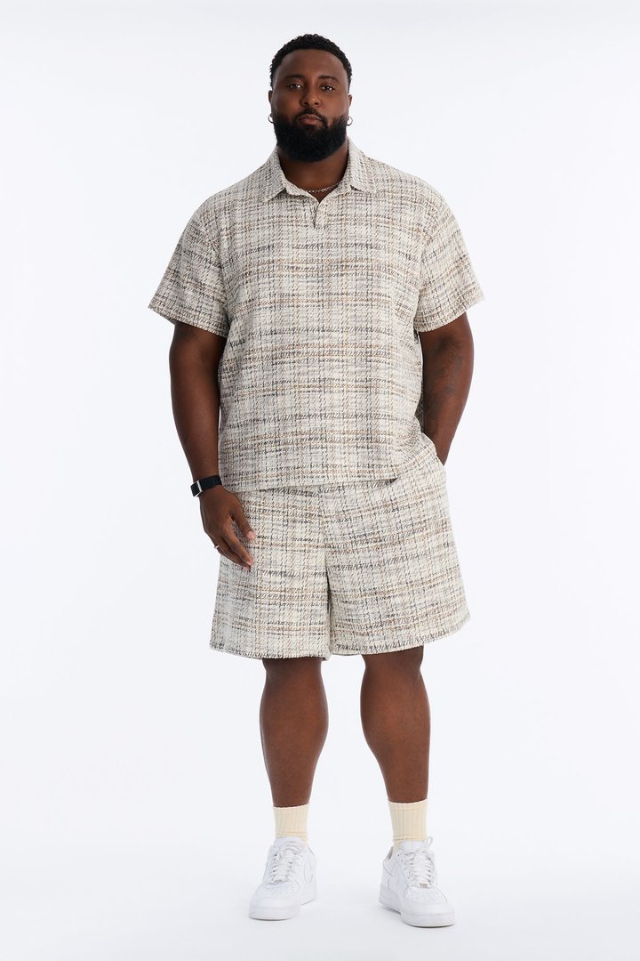 Rodeo Boucle Relaxed Short - Cream/combo