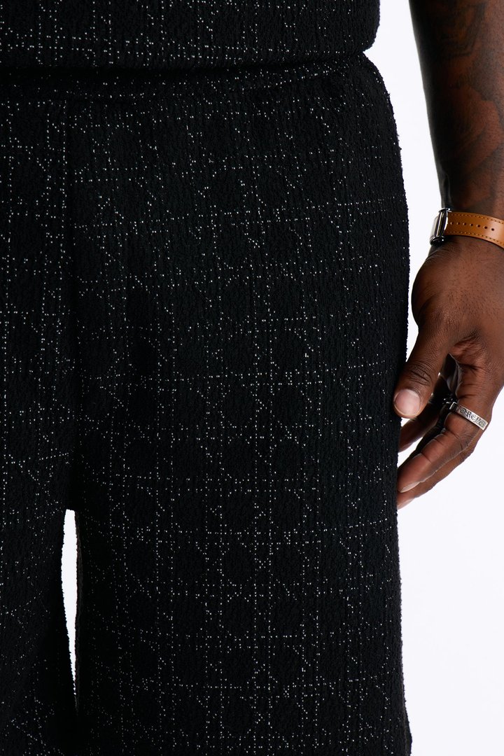 Static Textured Relaxed Short - Black