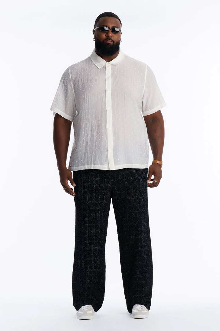Static Textured Relaxed Pant - Black