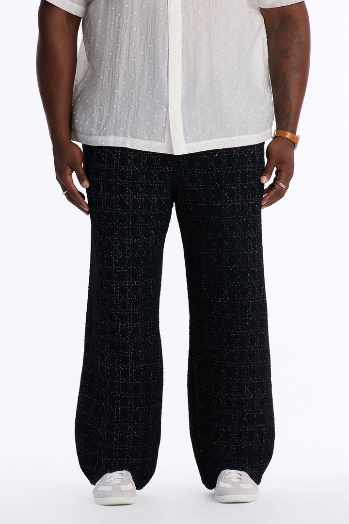 Static Textured Relaxed Pant - Black