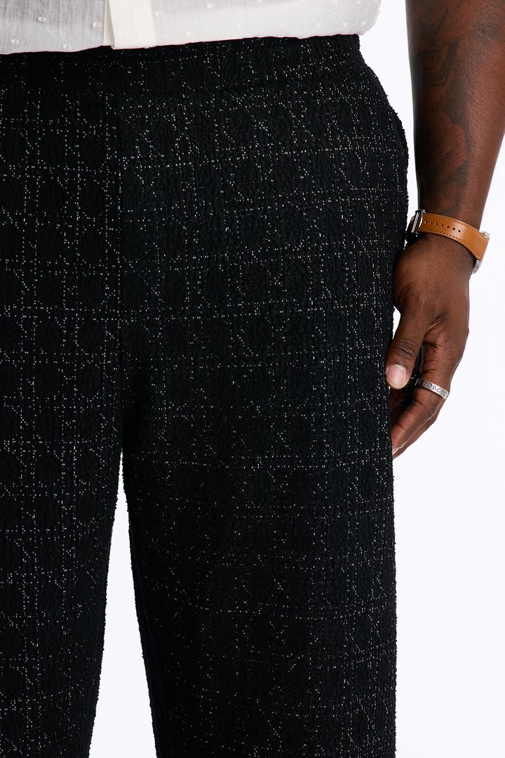 Static Textured Relaxed Pant - Black