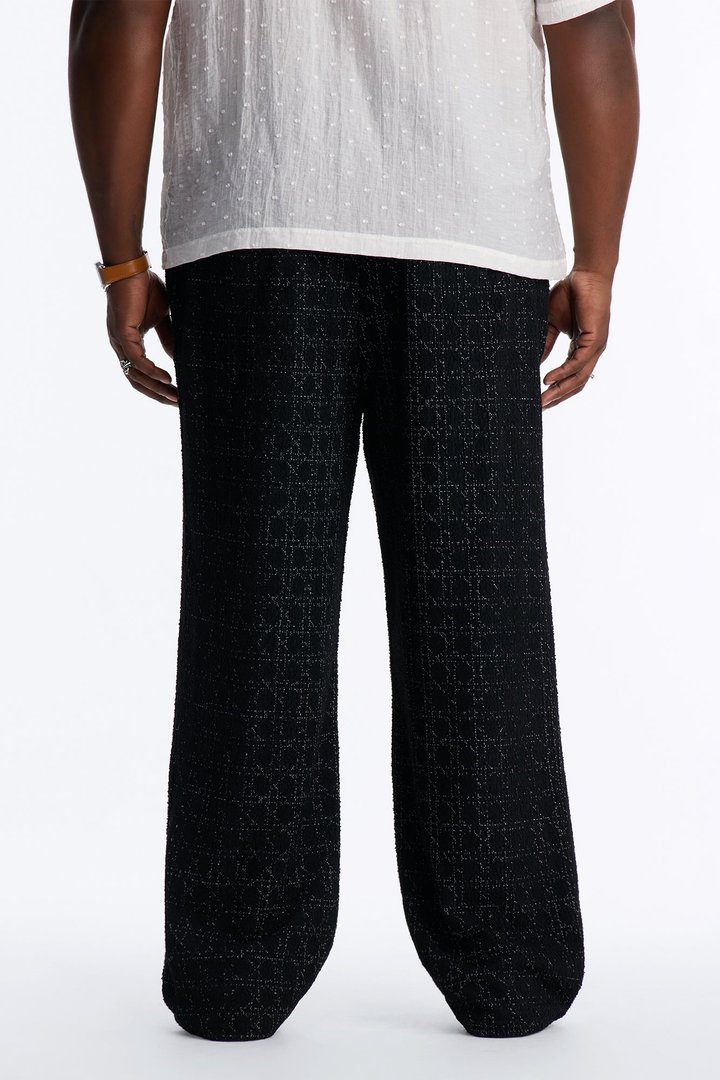 Static Textured Relaxed Pant - Black