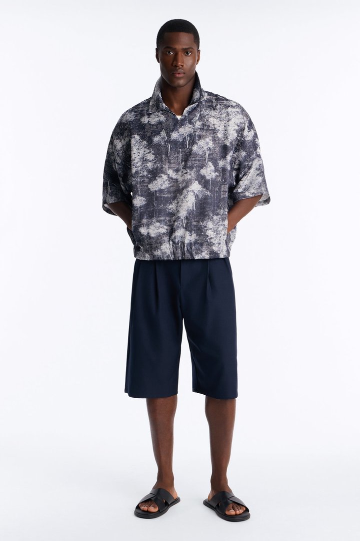Shadow Grove Johnny Collar Polo - Blue