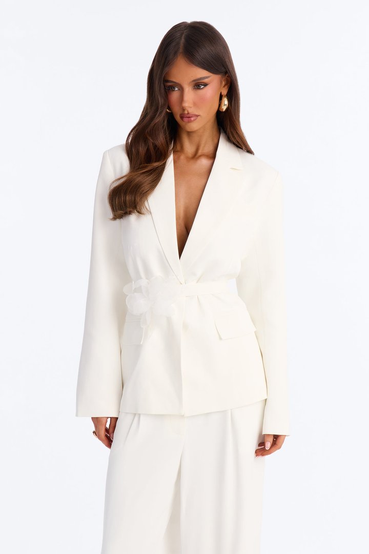 Petal To The Metal 3 Piece Pant Set - Off White