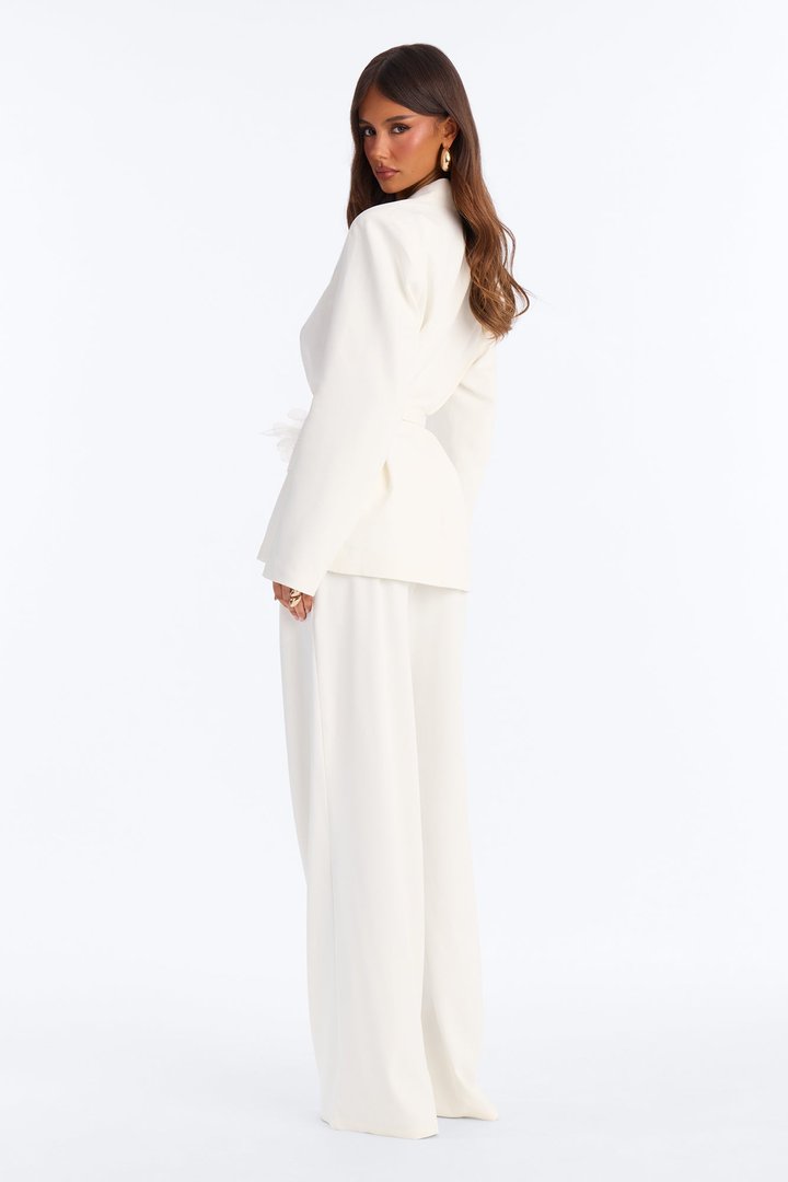 Petal To The Metal 3 Piece Pant Set - Off White