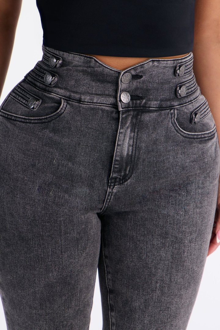 Midnight Empress High Rise Stretch Skinny Jeans - Black Wash