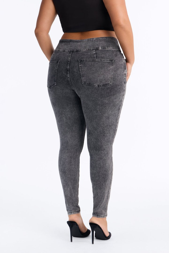 Midnight Empress High Rise Stretch Skinny Jeans - Black Wash