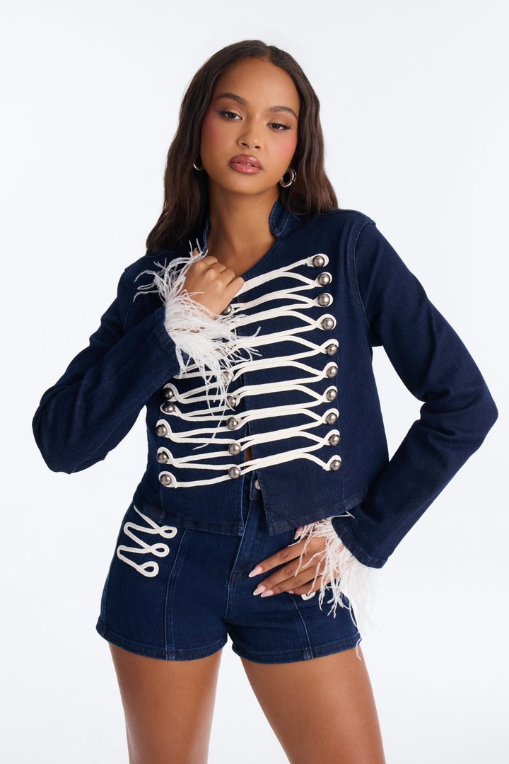 High Rank Energy Denim Jacket - Dark Wash