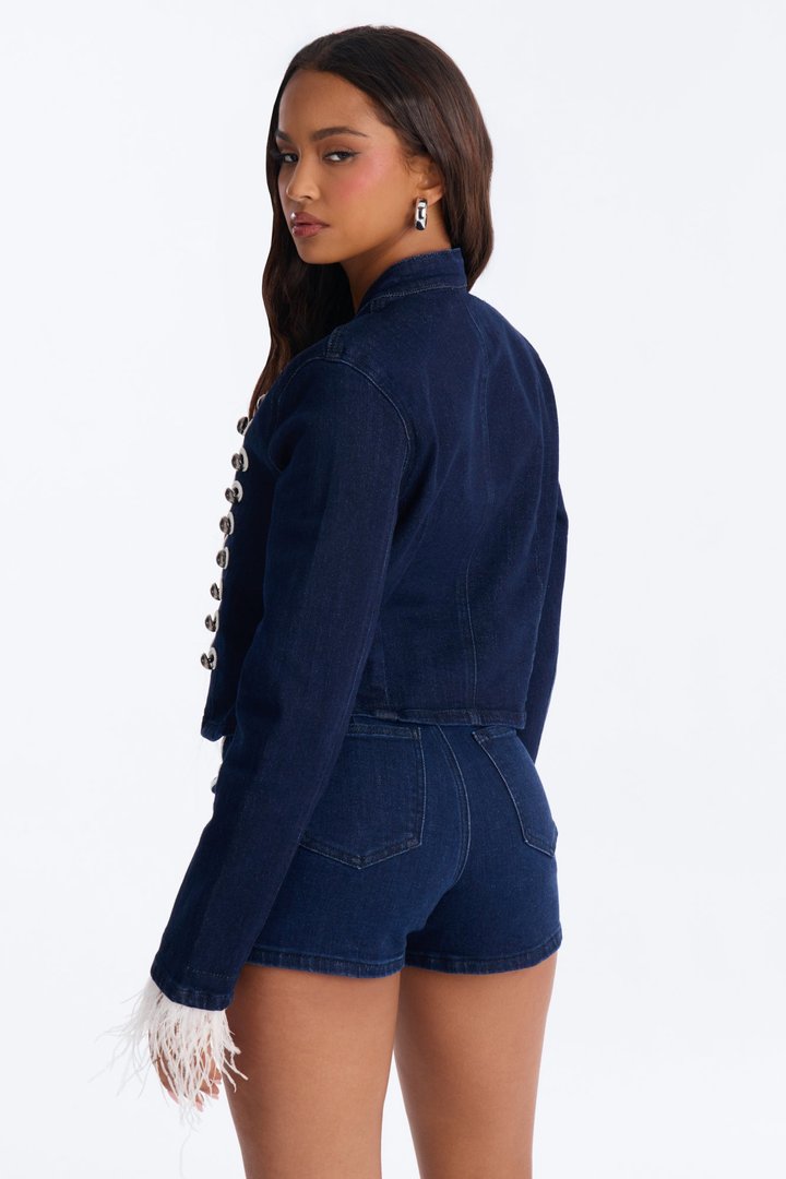 High Rank Energy Denim Jacket - Dark Wash