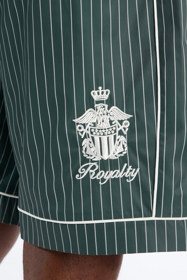Collegiate Pinstripe Baggy Short - Green