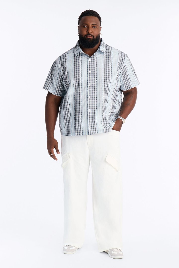 Cargo Wide Leg Tech Pant - White