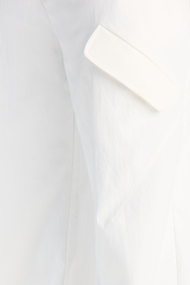 Cargo Wide Leg Tech Pant - White