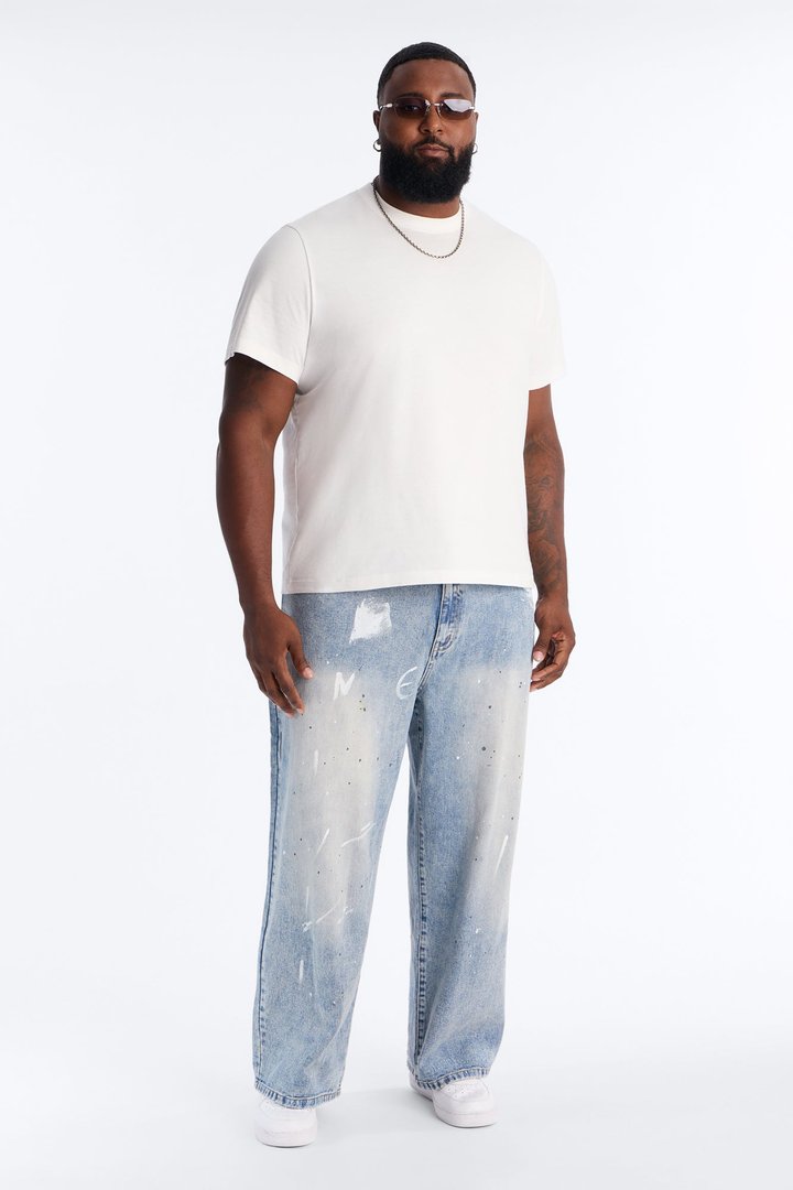 Gallery Distressed Baggy Jean - Medium Wash