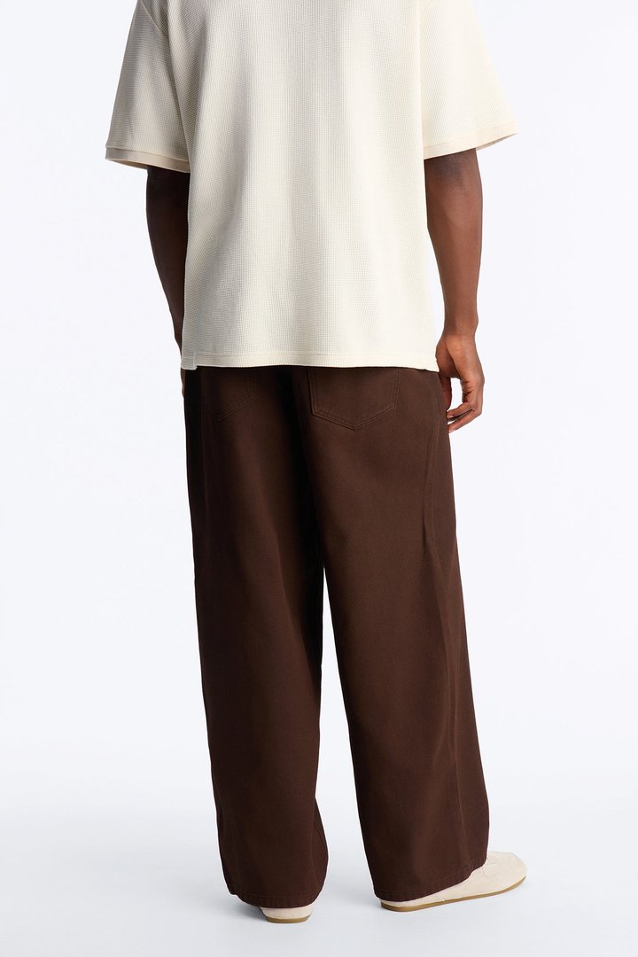 Overland Waxed Baggy Jean - Brown