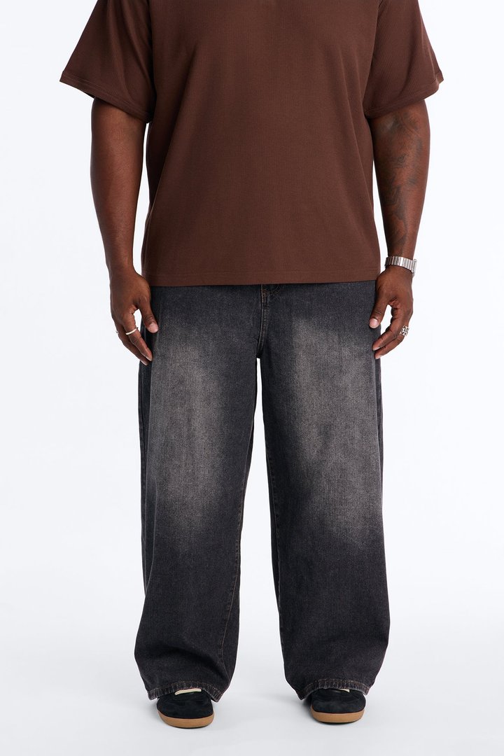 Smoke Vapor Baggy Jean - Dark Wash