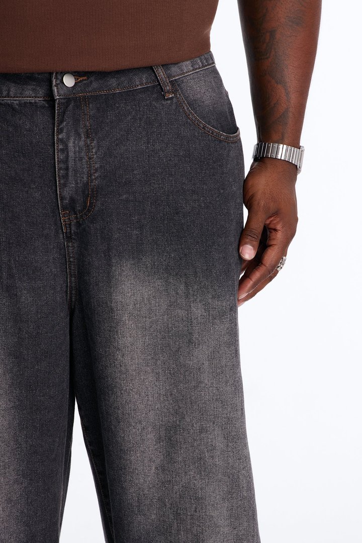 Smoke Vapor Baggy Jean - Dark Wash