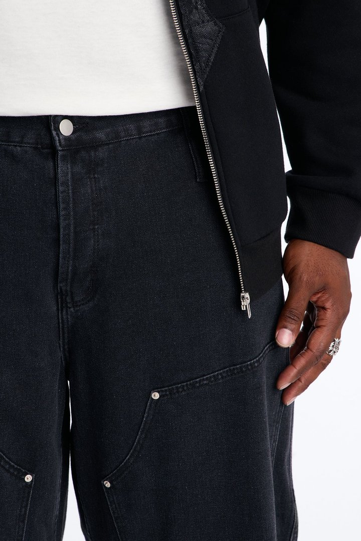 Anvil Double Knee Baggy Jean - Black