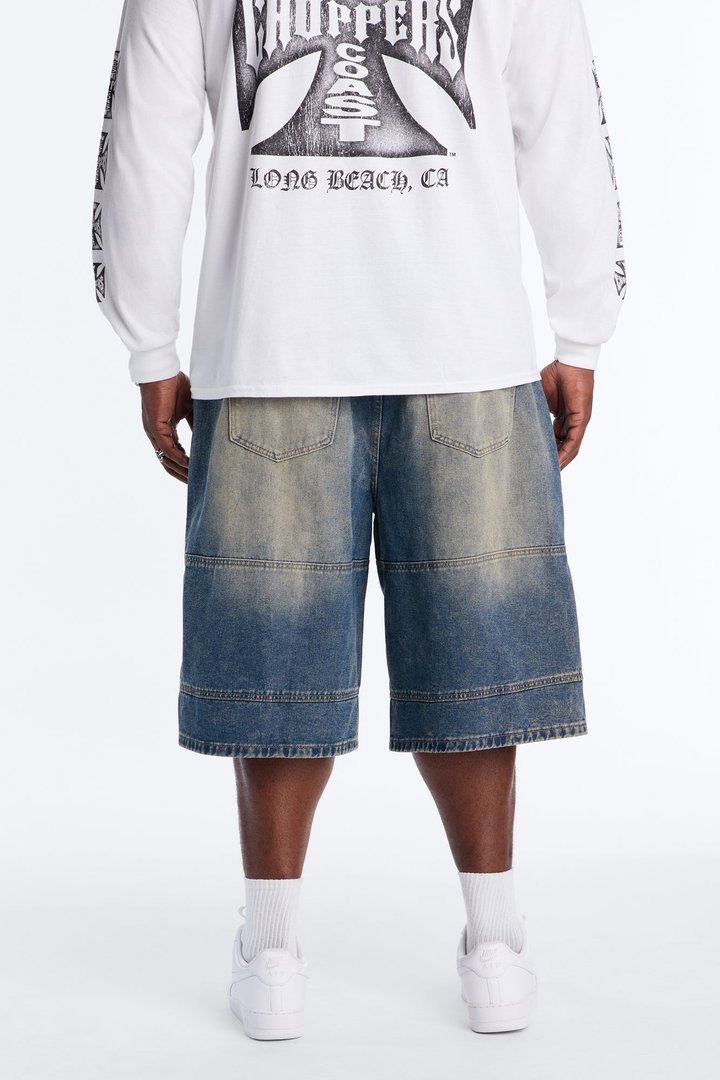 All Day Denim Baggy Denim Short - Medium Wash
