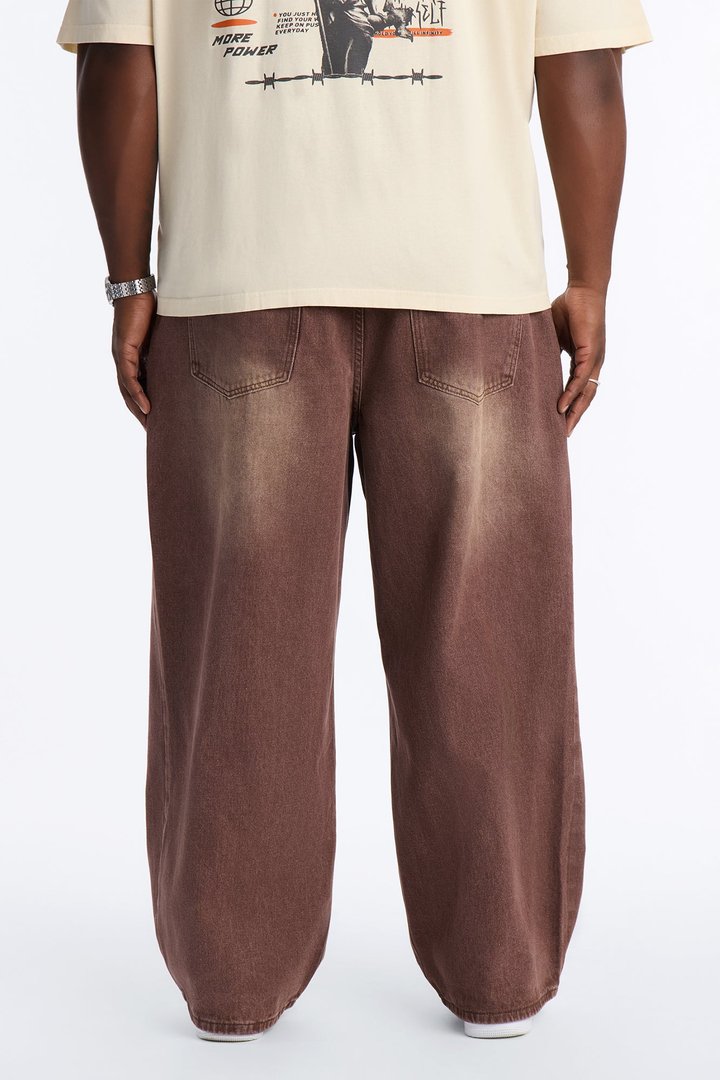 Coastal Fade Baggy Jean - Washed Brown