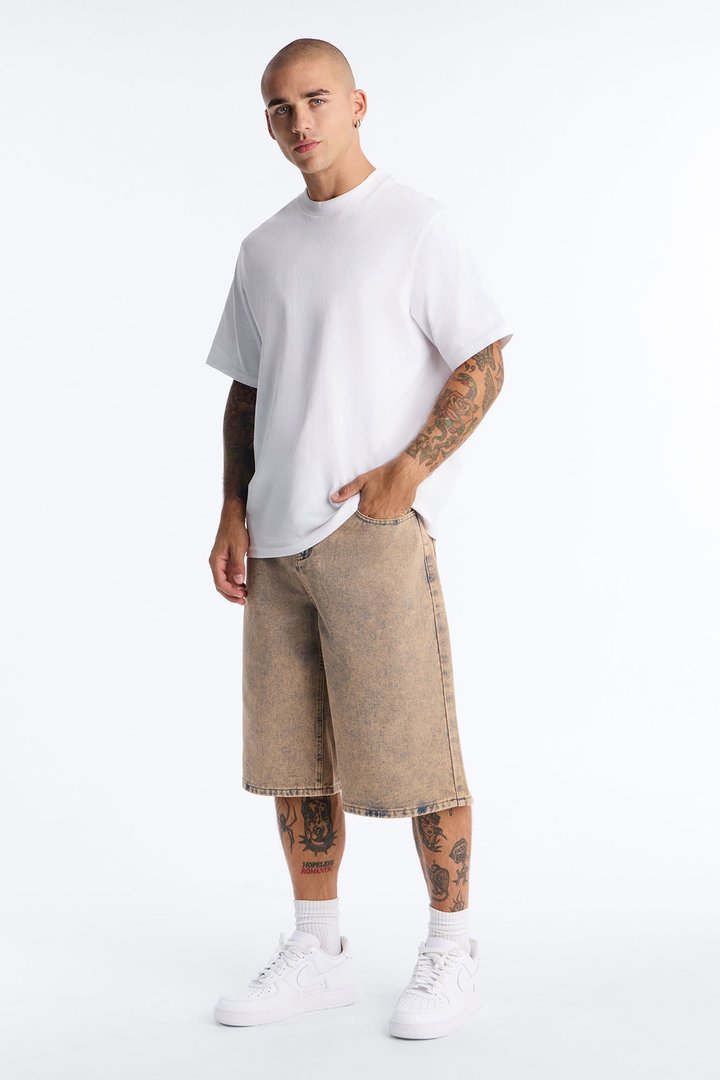 Sun Washed Baggy Denim Short - Vintage Wash