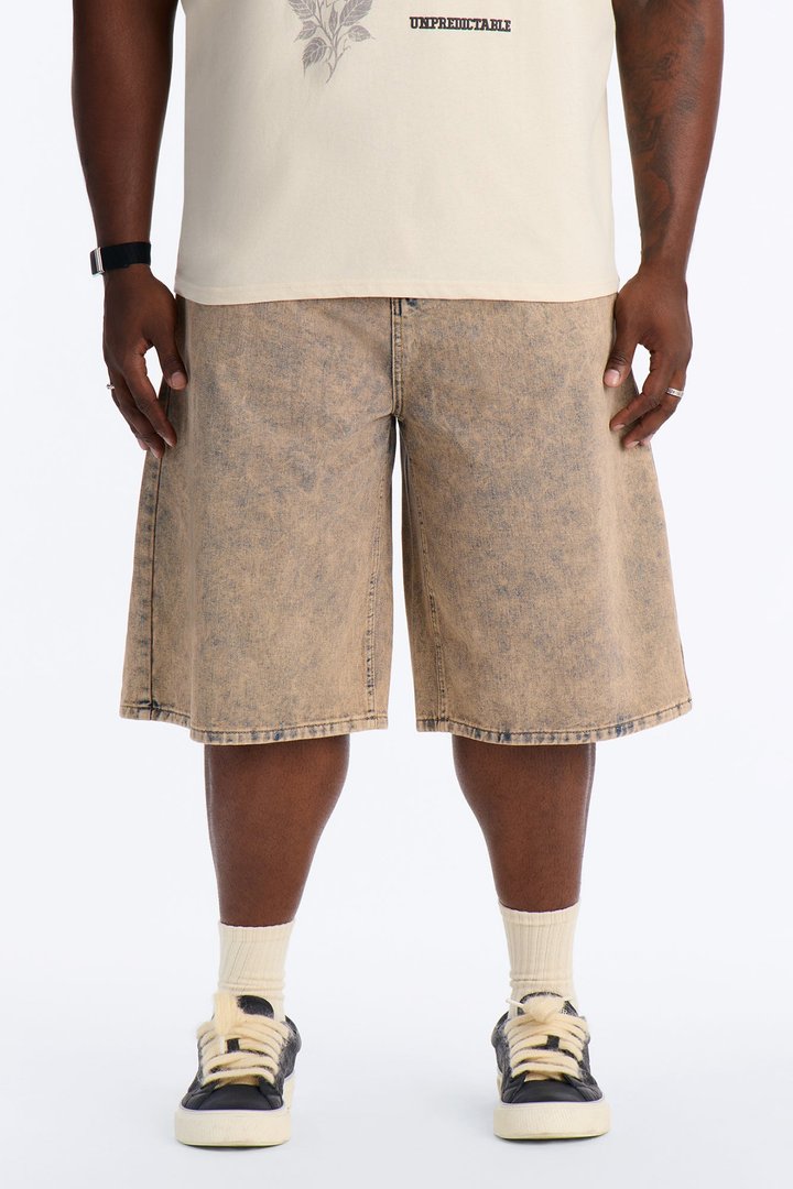 Sun Washed Baggy Denim Short - Vintage Wash