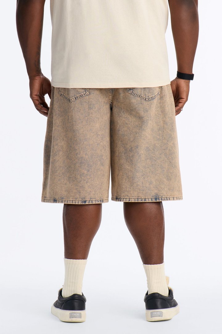 Sun Washed Baggy Denim Short - Vintage Wash