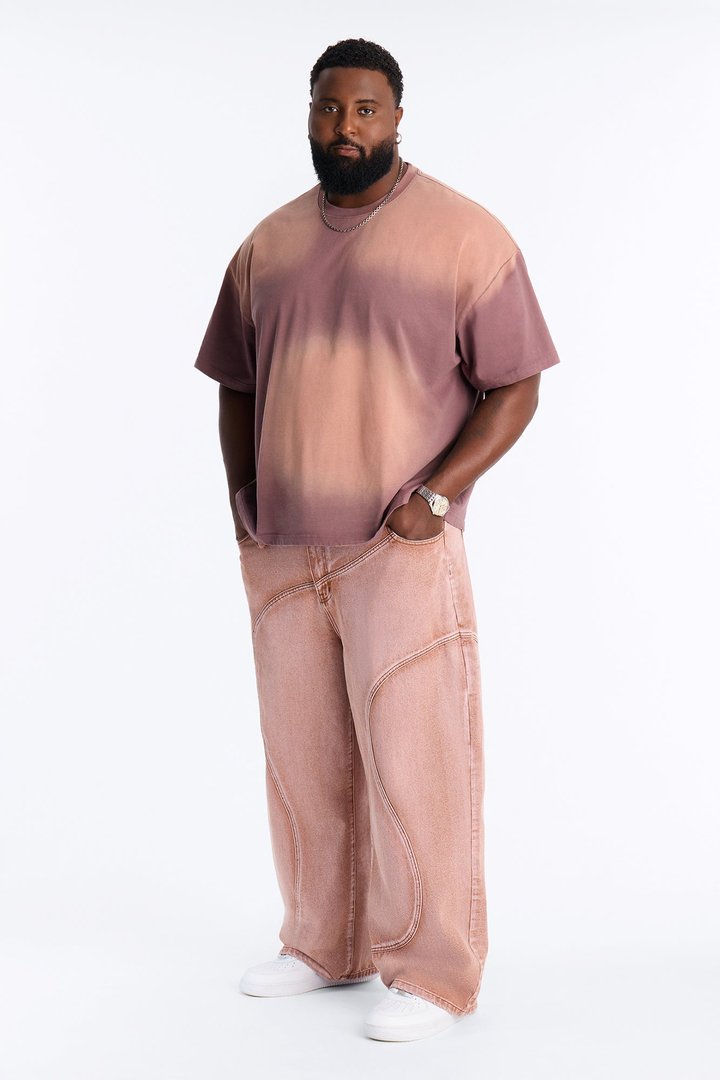 Terra Fade Baggy Jean - Washed Red