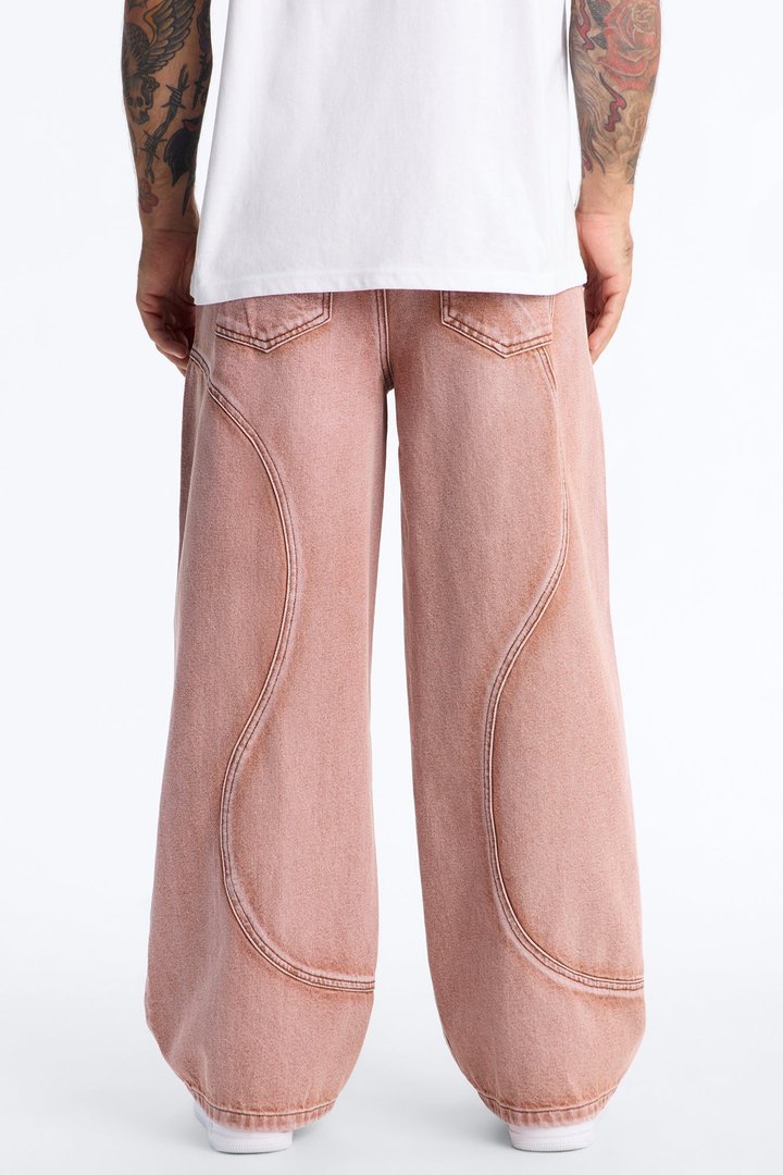 Terra Fade Baggy Jean - Washed Red