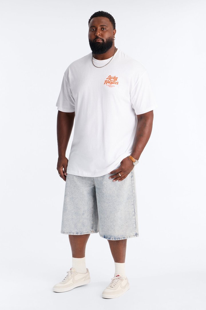 Miracle Wash Baggy Denim Short - Light Wash