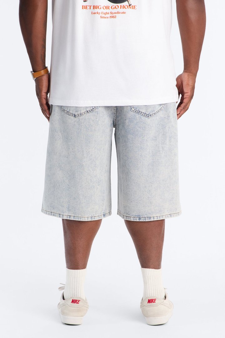 Miracle Wash Baggy Denim Short - Light Wash