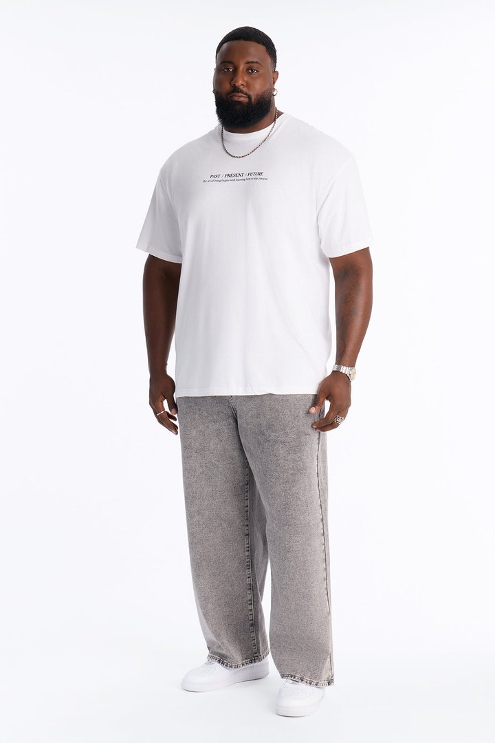 All Day Baggy Leg Jean - Washed Grey