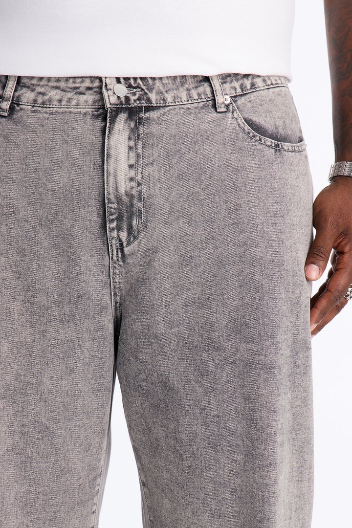 All Day Baggy Leg Jean - Washed Grey